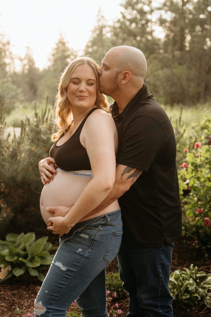Expecting Parents during their maternity session with Sophie Grace Photography, Spokane maternity photographer
