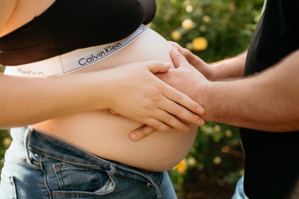 Expecting Parents during their maternity session with Sophie Grace Photography, Spokane maternity photographer