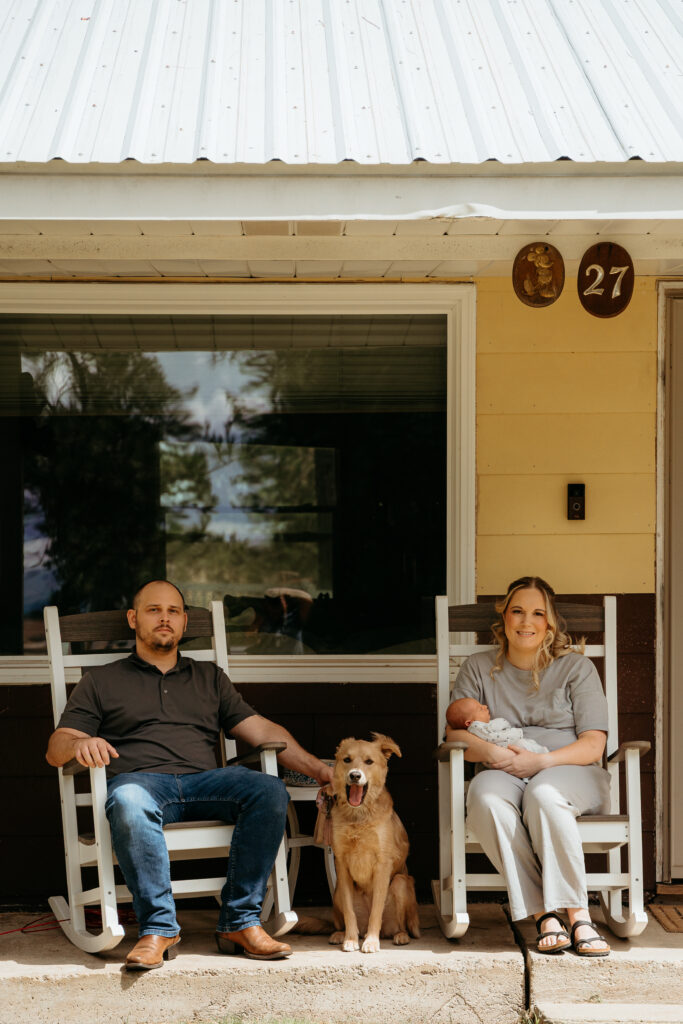 New Parents welcoming their little one during a newborn session with Spokane newborn photographer Sophie Grace Photography